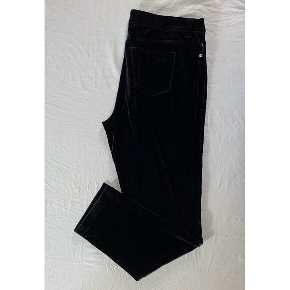 Chico's Tapered Velveteen Jean Style Jegging Pants. Black, Women's 2 (14)? Read. - Picture 1 of 9